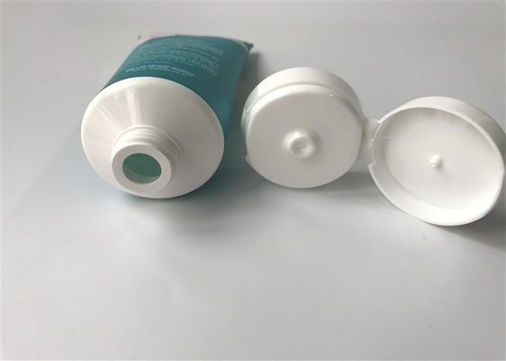 Pink flower 8 color full offset and silk screen printng white Plastic Cream 250ml tube with white flip top cap