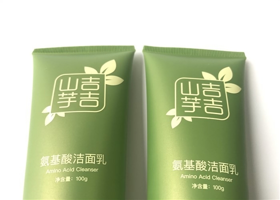 Green Pearl Hand Cream Tube Packaging Facial Scrub Diameter 40mm Front Oriented Flip Top Cap