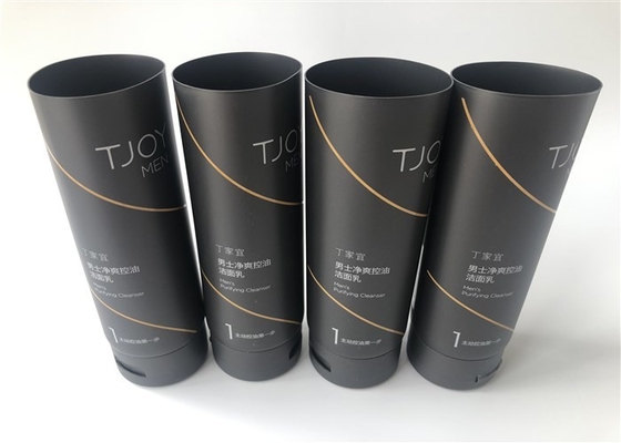 Grey Color Plastic Cosmetic Tubes 100g Facial Scrub TJOY Matt Silk Screen Printing
