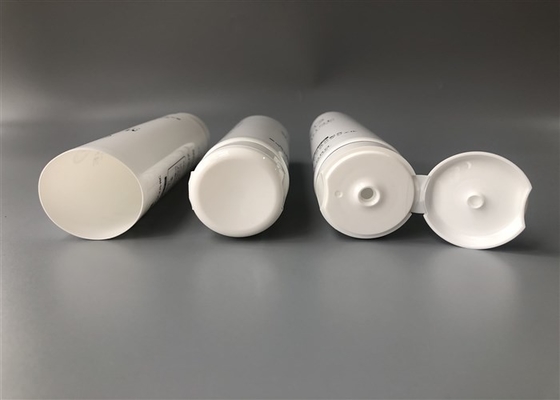 MARINE Cleansing Gel 130g Milk Plastic Cosmetic Tubes With Press Cover Hotstamping Silver Edge