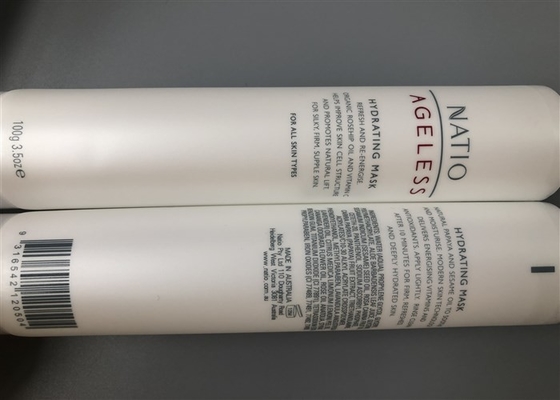 White Pearl Empty Cosmetic Tubes 100g 2 Color Silk Screen Printing