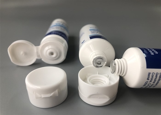 Healing Cream Tube Packaging Dia 25 White Tube 4c Offset Printing With Flip Top Cap