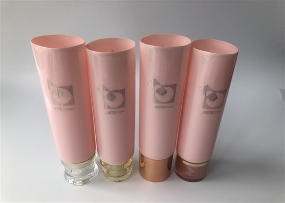 Pink Pearl 5 Layer Empty Cosmetic Tubes With Different Types Of Acrylic Caps