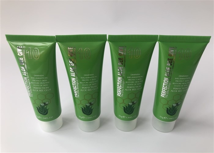 Green Alone Bee Glue Tube  4c Offset And 1c Silk-Screen Hot Stamping Silver 55g